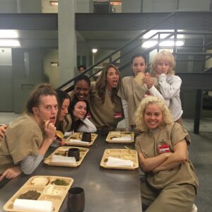 Elizabeth Rodriguez Instagram - Some  behind the scenes season 7 out takes & shenanigans ... and SPOILERS! @oitnb #aleida #aleidadiaz  #fbf #swipeleft #bts