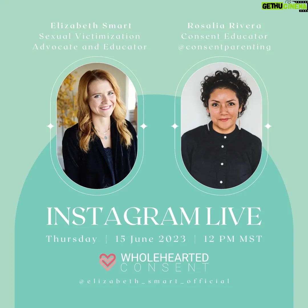 Elizabeth Smart Instagram - Now that most schools are out, I want to offer everyone a free educational opportunity. I'm going to be hosting five Instagram Lives next week. Check out our presenters and the times we'll be going live.