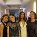 Elizabeth Tulloch Instagram - Some #behindthescenes from @saturnawards Sunday night. Dress: @aliceandolivia by @staceybendet Heels: @toryburch Makeup: @andremakeup Hair: @hellohairbear Skin: @theskingirls @vancouvermedicalaesthetician Bestie: @realbreeturner It was such a wild night of weather!!! But incredible awards show, thank you @saturnawards!! Christopher Nolan, Keanu Reeves, Jodie Foster, James Cameron, Kevin Feige, Emily Blunt etc etc - I was fangirling everywhere. I LOVE being a part of a genre show (again - love you #Grimm fans!). Best and most loyal and smartest fans ever. Thank you so much for coming out in a major storm and I apologize to everyone who I didn’t get to in the autograph line - bc of the weather I was late to the awards and was being rushed inside. 💓💓🥰