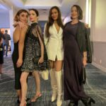 Elizabeth Tulloch Instagram - Some #behindthescenes from @saturnawards Sunday night. Dress: @aliceandolivia by @staceybendet Heels: @toryburch Makeup: @andremakeup Hair: @hellohairbear Skin: @theskingirls @vancouvermedicalaesthetician Bestie: @realbreeturner It was such a wild night of weather!!! But incredible awards show, thank you @saturnawards!! Christopher Nolan, Keanu Reeves, Jodie Foster, James Cameron, Kevin Feige, Emily Blunt etc etc - I was fangirling everywhere. I LOVE being a part of a genre show (again - love you #Grimm fans!). Best and most loyal and smartest fans ever. Thank you so much for coming out in a major storm and I apologize to everyone who I didn’t get to in the autograph line - bc of the weather I was late to the awards and was being rushed inside. 💓💓🥰