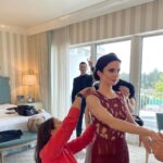 Elizabeth Tulloch Instagram - I had such a wonderful time presenting at the @criticschoice awards on Sunday night ❤️ � Thank you to the magical Lena Bratschi at @Carasoin for making my skin glow with the light of a thousand suns (and for my first experience with dermaplaning!), to stylist @taraswennen @thewallgroup for knocking it out of the park on our first event together 💃🏻 👗: @maisonyeya by @yasmine.yeya 👠: @louboutinworld 👝: @tylerellisofficial 💍: @messikajewelry Hair: @josephchase @tmgla 💄: @karanmitchellmua @sgskinedition for my fave travel HA mist @lymalife for inventing the best at home laser ever - it’s 100X more powerful than LED and perfect for red carpet prep. And thank you to my bestie @realbreeturner for being such a perfect date 😍 Congrats to all the nominees and winners ❤️❤️❤️