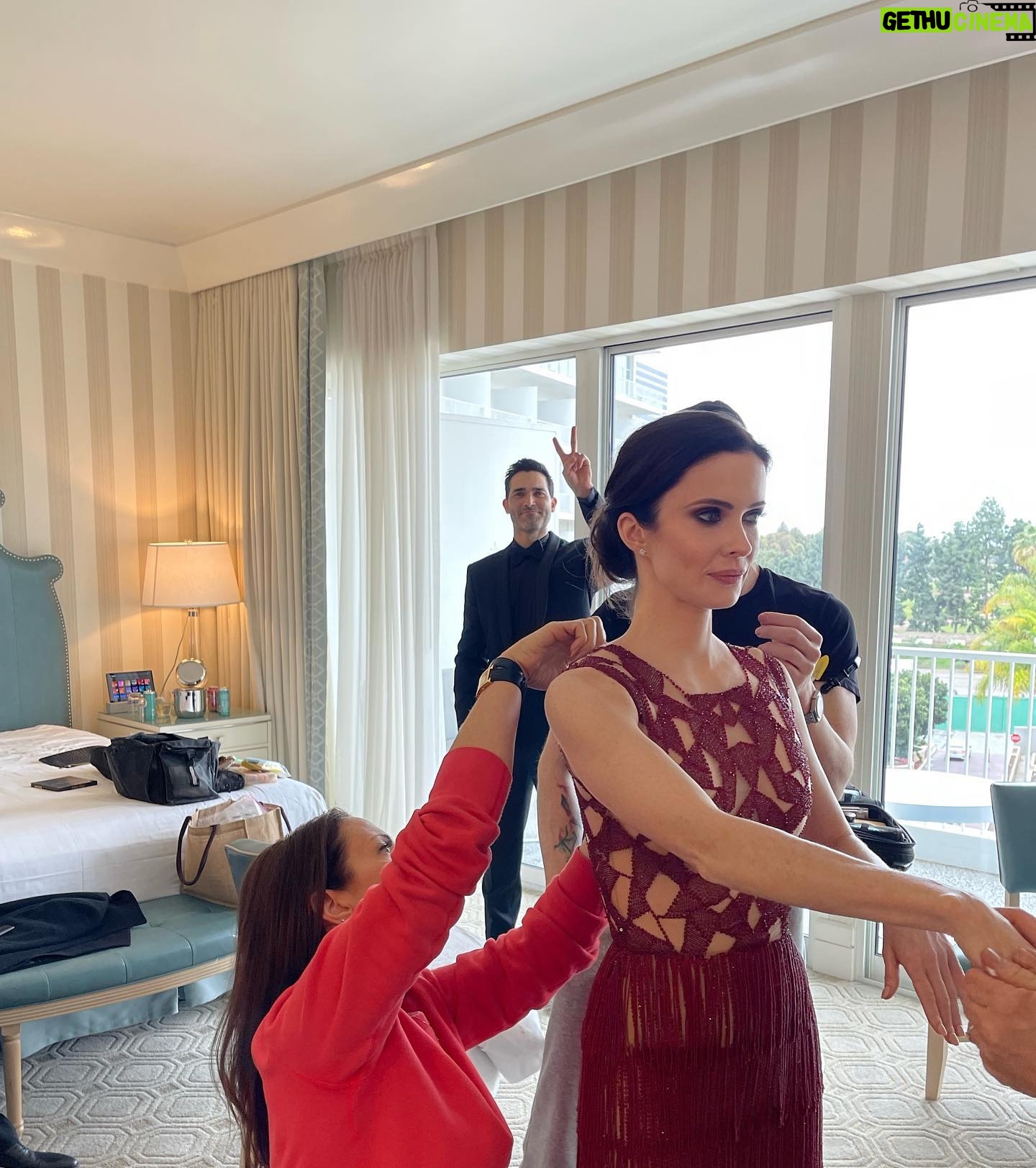 Elizabeth Tulloch Instagram - I had such a wonderful time presenting at the @criticschoice awards on Sunday night β€οΈ οΏ½ Thank you to the magical Lena Bratschi at @Carasoin for making my skin glow with the light of a thousand suns (and for my first experience with dermaplaning!), to stylist @taraswennen @thewallgroup for knocking it out of the park on our first event together ππ» π: @maisonyeya by @yasmine.yeya π : @louboutinworld π: @tylerellisofficial π: @messikajewelry Hair: @josephchase @tmgla π: @karanmitchellmua @sgskinedition for my fave travel HA mist @lymalife for inventing the best at home laser ever - itβs 100X more powerful than LED and perfect for red carpet prep. And thank you to my bestie @realbreeturner for being such a perfect date π Congrats to all the nominees and winners β€οΈβ€οΈβ€οΈ