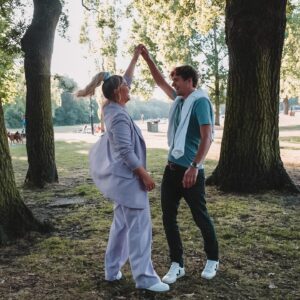 Ella Henderson Instagram - To My Valentine… 💌 I’m so happy to have found my person 🙃 … May I forever dance through life with you & all its adventures 💃🏼 💍 👰🏼‍♀️🤵🏽… @jackrexburnell xx. Els 

📸 by @freddieardley