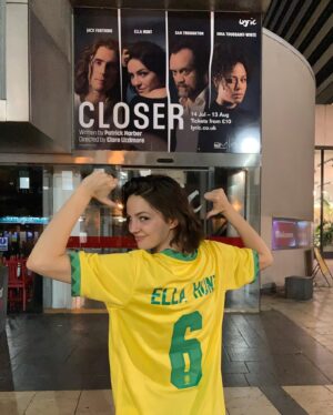Ella Hunt Instagram - the time of my fucking life. 
thank you to everyone who came. doing Closer was acting crack. i felt high the whole time. 💜 
(and now i’m on a huge comedown missing my closer family terribly, hence this lovely cheesy dump)