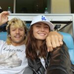 Ella Purnell Instagram – peanuts and cracker jack!!!! Thank you @healthade @dodgers for making this Brit’s first baseball game so fun :)✨