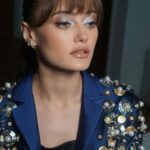 Ella Purnell Instagram - What a night London!!!! And what a suit @miumiu 🫧 3 days until @falloutonprime people. Three. Days. ⚡️ The biggest thank you to @valeriaferreiramakeup and @leighkeateshair for the stunning make up and hair, and to @sophielopez for encouraging me to be brave. You were right!!! 💙
