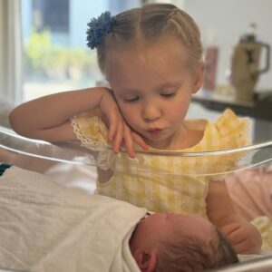 Elle Evans Instagram - We are so pleased to announce the arrival of our new baby angel boy 
💙George Julien-Wade Bellamy🩵 
Born on Sunday May 12, 2024. The most special blessing born on Mother’s Day & what would’ve been my late Mother’s 60th birthday. Named after Matt’s Dad George, my Mom Julie, and my cowboy dad Billy Wade Evans. He arrived healthy, happy, and handsome as ever!!! We are obsessed & basking in newborn heavenly bliss!!! I am recovering well and he has already settled into such a nice routine. So grateful to my wonderfully perfect husband @mattbellamy for being so supportive & by my side every step of the way! It’s an honor to bring another brilliant Bellamy into existence!