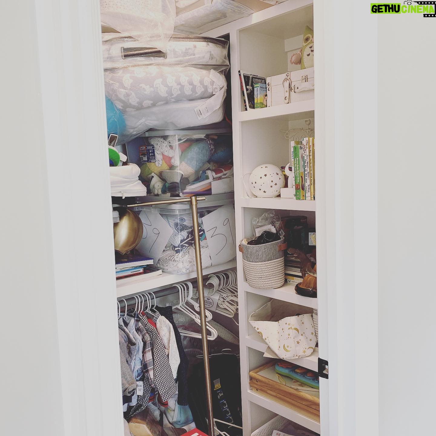 Elle Fowler Instagram - Closet Organization - Swipe to see the before! I just posted a video on this project.