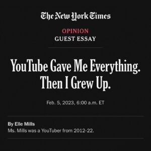Elle Mills Instagram - i wrote an essay for the @nytimes — maybe give it a read?