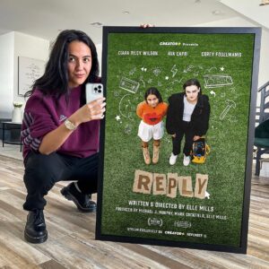Elle Mills Instagram - so excited to announce my short film REPLY will be released exclusively on @creatorplus – out november 10th :)