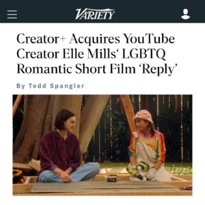 Elle Mills Instagram - so excited to announce my short film REPLY will be released exclusively on @creatorplus – out november 10th :)