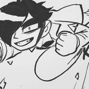 Ellen Wong Instagram - Last chance to win an original #ScottPilgrim drawing by @radiomaru! Go to www.waterforpeople.org/pilgrim, become a monthly donor, and you'll be entered into Monday's raffle for the drawings. Support this vital cause and get some great art out of it too! Also how cuuuute are Knives and Ramona here 😭😝
