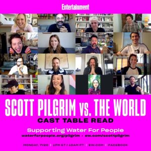 Ellen Wong Instagram - Celebrating 10years by reuniting on zoom for a very important cause! 
Monday July 20 at 10am PST / 1pm EST, join us for the @entertainmentweekly 10th anniversary virtual read of SCOTT PILGRIM VS THE WORLD in support of @waterforpeople, bringing cleaner water to areas in need worldwide. And during a pandemic this is more essential than ever. 
Please help us support global access to safe water by visiting waterforpeople.org/pilgrim to donate and learn more. 
See you on Monday! ⚔️Chau
