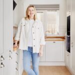 Ellen White Instagram - Ad | Take a look at my favourite features of my new @howdensjoinery kitchen 😌 Firstly the coffee machine 😍 Definitely going to come in handy soon with no sleep 🤪 Next is the storage tower, fits so much in there and looks great! The clever storage pull outs are great especially with our growing family and were a must when we were designing the kitchen. It’s all come together great ☺️ To find out more head to the #Howdens website! #howdenskitchens #newkitchen