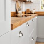 Ellen White Instagram - Kitchen Reveal 😍 We are so happy with how our new @howdensjoinery kitchen has come together! It’s now so open and inviting with lots of clever storage options! The kitchen range we have gone for is the Chilcomb in Dove Grey! It’s definitely even better than we ever imagined, we can’t wait to spend family time in here 🥰 #howdens #howdenskitchens #newkitchen