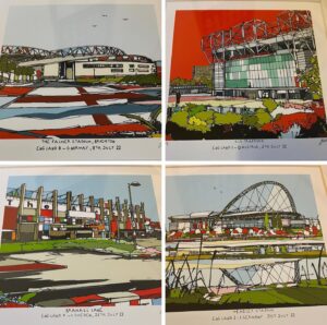 Ellen White Instagram - Such a lovely surprise retirement gift from my husband and baby daddy 🥹 A commission of prints to commemorate the amazing summer the @lionesses had during @weuro last summer, as well as my favourite stadium from the SheBelieves Cup that holds some special memories 🤓 Can’t wait to tell our baby girl all about what mummy used to do 🥰

@jamiebedwards is the talented artist and he has a huge array of football grounds available at www.urbancolours.co.uk which he’s very kindly given a discount of 15% using WHITE15 for the next month 👍🏻