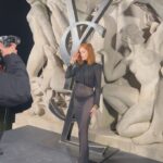 Ellie Bamber Instagram - thank you @ysl for such a mesmerising evening. congratulations @anthonyvaccarello what a beautiful collection 🖤 @valentinvilledieu 📸 @stephanefeugerephotography