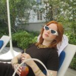 Ellie Bamber Instagram - just missing a denim cap 🧢