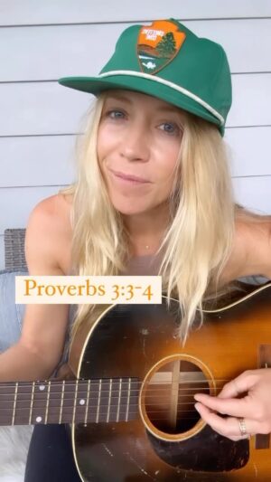 Ellie Holcomb Instagram - I have a necklace that I wear almost every day that @drewholcombmusic gave me for Christmas a few years ago. I love it. It has five little diamonds on it, one for each member of our family. When I wear that necklace, every time I see it, I remember and pray for my family. I love the poetry of this verse from Proverbs. The imagery of placing a necklace of love and faithfulness around your neck each day is so beautiful to me. So, oh Lord, let me move through my life in love and faithfulness. Living in this way always yields good fruit, because Love never fails. Taking a deep breath today before all the things I need to get done, and asking God to help me do all of it in love and faithfulness !!

#memorymondays #memorytuesdays 🤣 #fightingwords #scripture #bibleverses #verseoftheday #inspiration #devotional #ellieholcomb