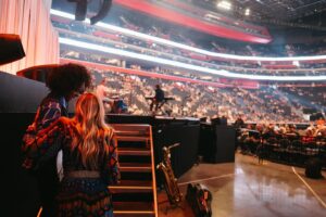 Ellie Holcomb Instagram - y’all!!! It has been an absolute JOY to be opening for @laurendaigle on her Kaleidoscope Tour. Lauren is a kindred spirit and dear friend, so to get to go on the road together feels like a dream. I’ve loved singing with people all over the place, and hearing y’all sing along. I’ve LOVED watching Lauren and her incredible band put on an amazing show in each city, each one special and unique. We are having a blast with her band and crew and my band and crew is incredble too! 

This week, i’ve had my daughter out on the road with me. She loves Lauren and her music, so we’ve been singing along each night together.  She is also out on the road to help watch her godbrother, Triumph. His momma, of @thenewrespects, is out playing guitar for me on these shows, and it has been the sweetest thing to watch her love and help take care of him. It feels like family out here on the road, and I’m so grateful.  Thanks to Lauren and her crew for making us feel so welcome, and thanks to my crew for working so hard to make it possible to play these shows and connect with so many people each night. @s.grantparker @zandymowry @jschrodt @jacthompsonmusic @morganrcombs @sethtalley @jaymindesai @shamilt0n Y’all are some of my favorite people to be with, and I feel lucky to work with so many people that I respect and love so deeply. 

If you’re new here to my page, welcome. It’s one big happy family here on this page. Welcome to the family!