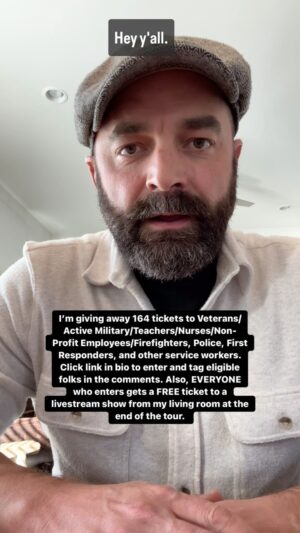 Ellie Holcomb Instagram - Enter through the link in the bio and tag eligible folks in the comments. Giving away 164 free tickets from my guest list for all these upcoming shows.