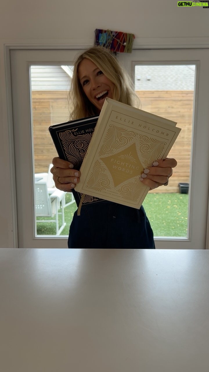 Ellie Holcomb Instagram - Welcome to the world my new expanded Limited Edition of Fighting Words ! She’s the little sister of my original Fighting Words devotional, and has 10 new devotions that share some of my “Lifer” verses that somehow I forgot to include in the original devo, as well one more beautifully printed scripture memory invitation page! She’s pretty and shines just like her big sister, plus they look great together on a shelf or coffee table ! Also, for every Psalm I added to this new devotional, I recorded a SONG to go with it on my companion Psalms album that I released last week, All of My Days , so you can bury some truth and light in your heart and then sing the light into the darkness in your own heart and in the weary world around you! Thanks so much to my incredible team @lifewaywomen and @bhpub for helping to create this little beauty and send her out into the world ! And thanks to my little girl for helping me make this little video to share with y’all! I pray this new devo will be a blessing to you. It sure was a gift to write it ! So cheers for speaking truth into the darkness! P.S. These make GREAT Mother’s Day gift or a graduation gift as well!