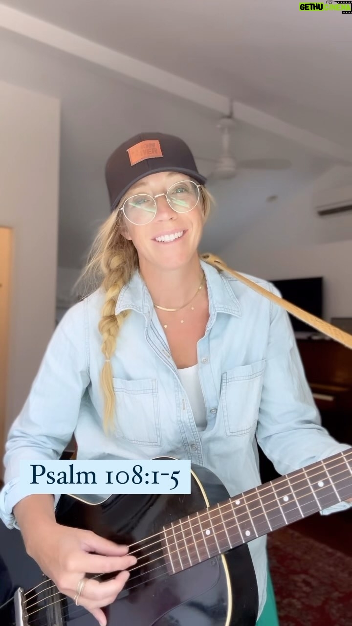 Ellie Holcomb Instagram - I love this different version of Psalm 108 that I’m singing today. I don’t know about you, but so many days, my heart doesn’t feel steadfast. I love how David is saying, “Wake up harp and lyre! I’ll wake up with the dawn to praise you God. Sometimes, I need to get up early and take some deep breaths to remember who I am and who God is. Do I always do that? NO! But I love that as forgetful and NOT steadfast as my heart can be, God’s love and faithfulness reach to the skies. Maybe you need a moment to take a breath and remember that you are loved by the steadfast love of God? I know I did today. Breathe in: You are loved. Breathe out: Even when your heart isn’t steadfast. Breathe in: God is faithful. Breathe out: Even when you are not. Thanks be to God. This verse is one of the new entries in my brand new extended “Fighting Words” Devotional if you want to read more, and you can SING ALONG with me, in a slightly different translation (....I call it ESV……Ellie Singing Version) of this verse on my new Psalms Record, “All of My Days”. #memorymondays #fightingwords #scripture #bibleverses #verseoftheday #inspiration #devotional #ellieholcomb