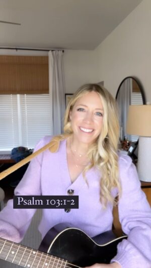 Ellie Holcomb Instagram - Do y’all know that anxious feeling that creeps in on days you feel overwhelmed? It makes your chest feel tight, and it feels harder to simply just take one deep breathe? I was filling out our calendars for the rest of the spring this morning…and MAY ALONE is enough to send me over the edge with stress. Trying to coordinate all the end of the year performances, games, school celebrations, with work and touring and childcare is no small thing for me. I want to be present with my kids, and I also want to be present with my work, and I end up feeling present NO WHERE.  I do not possess the wonderful skill of organization and planning. I can do it, but it is exhausting. I wrote down a list of everything I needed to do just for today, and immediately felt that tightness in my chest. 

When I got to the “to do” of posting a memory monday verse for today, I landed on Psalm 103, and I’m tearing up now writing about it. As I took a deep breath and started singing these promises of God over my anxious heart, I noticed that my shoulders sank down. I was able to take a deep breath and remember that I never face any anxious moment or season alone. God is merciful, loving, powerful, and LOVE is in the business of pulling us out of pits and placing a crown of compassion on our heads. During a moment of real stress today, God’s word brought me back home to peace, to the steady current of Love that is with me and that carries me even in my most unstable moments. 

I’m amazed how this continues to happen for me. I was going to start off by telling you that Psalm 103 is one of the songs that I put on my Psalms EP, All of My Days, that comes out THIS FRIDAY,  but instead, God decided to let His word remind me , once again, that it is a balm, and a shelter ,and a light for me. I pray these songs will be a safe place for you to go and listen to Peace call you back home. I pray they would meet you in every anxious, dark, lonely corner of your life, and that they would shine light and love into those places, reminding you to never forget God’s steady love.

#memorymondays #fightingwords #scripture #bibleverses #verseoftheday #inspiration #devotional #ellieholcomb