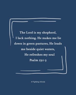 Ellie Holcomb Instagram - This verse is so well known and such a beautiful promise. I have found great comfort in these words over the years, but in seasons when my heart was aching, it felt harder to believe. It felt hard to read “I shall not be in want” when my soul felt left in the dust, longing for so much, for a different outcome to the story I was walking through. Have you ever felt that way when reading promises like this in Scripture? It can be so confusing.

Sometimes seasons of “being in want” descend upon your normal from out of nowhere, and sometimes the “valley” seems like it is just where you will always live, but I can honestly say that I have known God’s comfort and restoration even in those kinds of seasons. I have found that even in the valley, when God is shepherding us, our soul really does have what it needs. We are not in a state of “want” when it comes to His nearness and tenderness . . . even if our current view of the world looks dim and dark.

#fightingwords #fightingwordsfriday #fwf #scripture #bibleverses #verseoftheday #inspiration #devotional #ellieholcomb