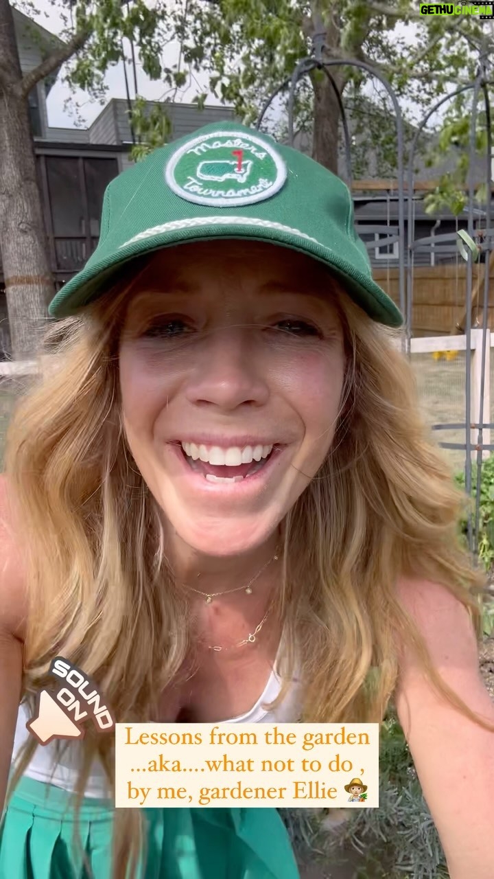 Ellie Holcomb Instagram - Lessons from the garden …aka….what not to do , by me, gardener Ellie 👩🏼🌾 , with my leftover @opry hair under an @themasters hat! I love how the garden is so often my teacher . This weekend I learned the following lesson : Don’t let the things that are not bringing fruit and that are stealing life and health from other things you’re trying to grow take deep root in your garden/life ….unless you enjoy spending both days of your weekend for a few hours digging up weeds and ruining your nails 🤣🌱✌🏼👩🏼🌾 🤍 . Happy gardening , in your garden and in your life !