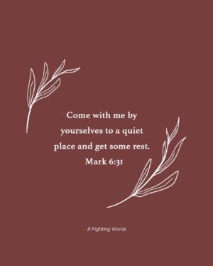 Ellie Holcomb Instagram - How amazing does this sound? “Come with me by yourselves to a quiet place and get some rest.“ How often do you do this? Is it hard to get quiet for you? I feel like with my phone ringing and buzzing and alerting me every time a friend posts a picture, the coat I was looking at goes on sale, or the latest tragedy strikes via my news feed, it’s hard to get quiet. My watch that’s on my wrist will even buzz at me if I’m still for too long telling me to MOVE. I think movement and work is good. I truly do, but those come to me naturally. For me, it takes work and intention to REST. Sounds crazy, but I am learning to turn my phone off, to be still, to meditate on beauty and truth, and it takes a herculean effort to get there some days. But guess what? I have not one regret about taking time to rest and to be quiet in the presence of the One who loves me most and knows me best.

#fightingwords #fightingwordsfriday #fwf #scripture #bibleverses #verseoftheday #inspiration #devotional #ellieholcomb