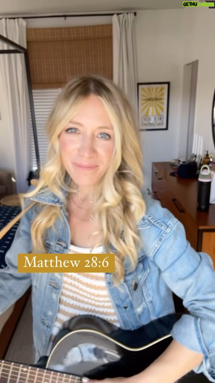 Ellie Holcomb Instagram - “He is not here; He is risen, just as he said. Come and see the place where he lay.” This is the story of Easter. Our hope is grounded in an empty grave. And yet, our hearts ache and break and long for a day when every tear shall be wiped away. This is a heavy week in Nashville, TN. Our bodies remember the awful way we had to wait to see if our loved ones or families that we knew and loved were affected forever by the shooting at the Covenant School. Many of us have been grieving the painful loss of loved ones taken senselessly and far too soon for a whole year now. Please pray for us. March 27th is the year anniversary of that tragic, tragic day, and here we are in holy week. What a wild and heavy combination ... some of our cities’ deepest sorrow is mingling this week with the most raw and beautiful story that I know. The story of how Jesus willingly entered suffering to make a way for us to all understand this beautiful truth: As deep as the pain can take us, Love’s a deeper well. Thank you @singscripture for this special verse request, I loved singing it! If you’re interested in more scripture devotions and memory verse songs, I have an expanded edition of my devotional “Fighting Words” coming April 16th and a record of Psalms called “All Of My Days” coming April 12th!!! Pre-order now 🤎 #memorymondays #fightingwords #scripture #bibleverses #verseoftheday #inspiration #devotional #ellieholcomb