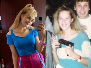 Elodie Grace Orkin Instagram - Me, Millie, and Gabriella, then me looking like my mum in the 80’s!