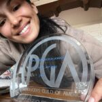 Elodie Yung Instagram - Thank you so much @producersguild for this Award recognizing how beautiful and heartbreaking STAY ALIVE MY SON is. Big up to my beautiful director @vicbousis 😘