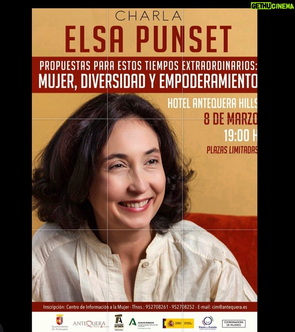 Elsa Punset - 1.1K Likes - Celebramos el #diainternacionaldelamujer el próximo 8 marzo en Antequera. ¡Ganas de veros! #antequera #celebración #ayuntamientoantequera #inteligenciaemocional #elsapunset