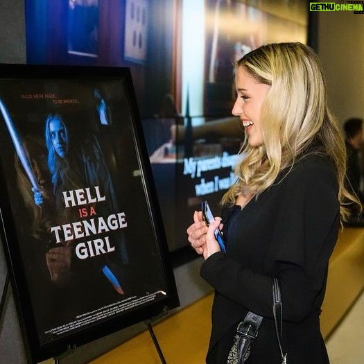 Elysia Rotaru Instagram - The past few years has been a wild rideš« and within that time @stephensawchuk and I made a film @hellisateenagegirlfilm šŖā¤ļøand we finally got a chance to celebrate all the talented people who helped make #hellisateenagegirl a reality, by watching it together on the @viffest big screen! šæ And wow, what a fabulous feeling to see it in a theatre and feel all the feels begin surrounded with love and support from peers and friends. Some cast and crew couldnāt make it, but just know, I am so proud of us and canāt wait for the rest of the world to enjoy it too. š Thank you @viffest for hosting us. @collindelaquis for creating our photo backdrop. @craigminiellyphoto for snapping photos. @ryslife for being a superstar husband and dad. @cranestudiosvancouver for lending us gear for the evening. @jenni.baynham for being a bossbabe producer. @artistrybyksenia for getting me glammed. @wgthelabel.co for the guest list asst. All our friends, family and filmmaking community. And well of course⦠@stephensawchuk for being such an inspired being with brilliant ideas, imagination and a genius work ethic I canāt even begin to describe, as it is uniquely YOU and YOU are magic. š« #proudproducer #vancouverlove
