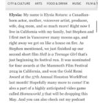 Elysia Rotaru Instagram - Look mom, @stephensawchuk are in the paper. Thank you @georgiastraight for having us and @mikeusinger for getting us to share all the weird shit we have in our fridges. (Hopefully people reading can relate ) LOL 😂 And of course recognizing and sharing the news about our fun film @hellisateenagegirlfilm 🔪❤️ Written and directed by: @stephensawchuk Photo cred: @farrahaviva #proudproducer #filmmaker #horror #comedy #indiefilm.