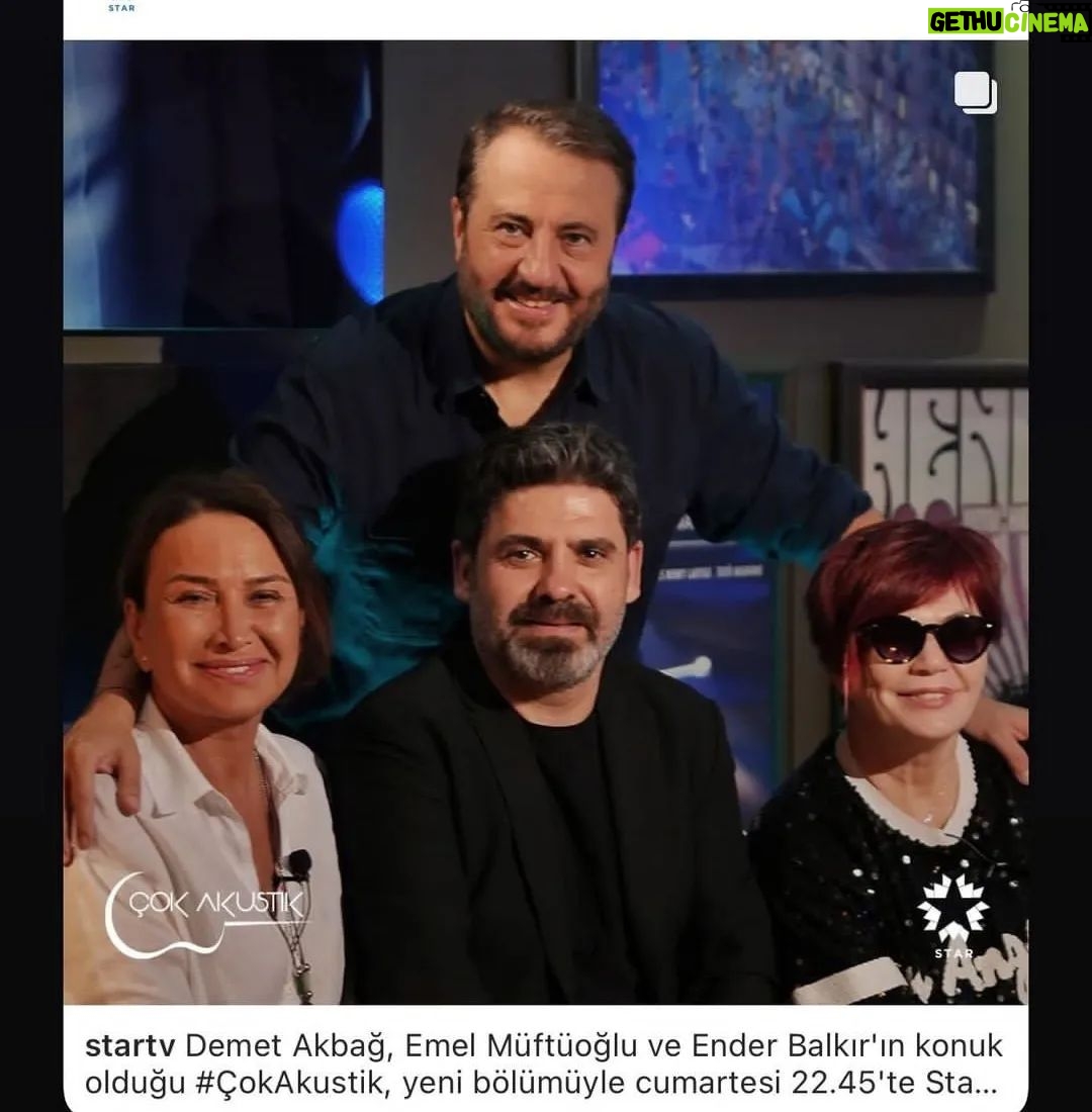 Emel Müftüoğlu Instagram - Cok akustik yarin aksam star tv de @ercansaatci @demetakbag @enderbalkir