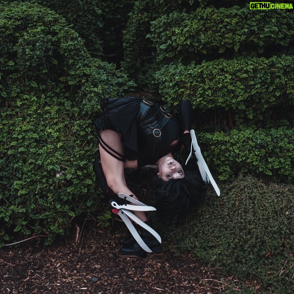 Emerald Gordon Wulf Instagram - Dear Tim Burton, Please have your people call my people. Sincerely, Em Photos by @kalialexsis #edwardscissorhands #timburton #Halloween #halloweencostume #spookyseason #spooky #contortion #contortionist #flexible #flexibility #dance #dancer