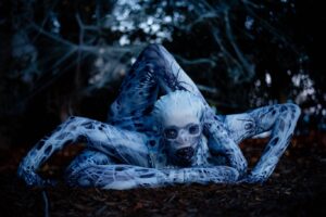 Emerald Gordon Wulf Instagram - "Being normal is vastly overrated." —Halloweentown
🕸🕷🕸
Photos by @kalialexsis 
#contortion #contortionist #flexible #flexibility #circus #freak #horrormovies #horror #creepy #creepypasta #scary #terror #horrormovie #monster #spider #arachnid #arachnophobia