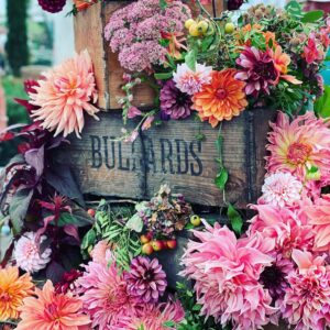 Emilia Fox Instagram - Had a blooming lovely day @the_rhs #chelseaflowershow talking roses, gardens and wildflowers with @sophieraworth . Thank you @lizbeckettmua for fab h&m and @wyselondon for letting me #borrow your beautiful dress 🌹🌸🌺🌻🌷🌼🥀