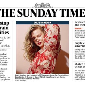 Emily Beecham Instagram - @theststyle out today talking about tonight’s show. Link in bio🧡
Booker: @scarlettorussell
Photography @clareshilland
Styling @mayazep
Clothes @prada
Hair: @naokawakamihair
Make up: @arielyehmakeup #thepursuitoflove #cruellamovie #1899netflix