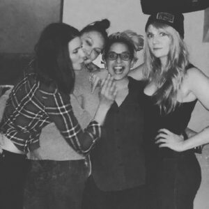 Emily Tarver Instagram - I miss my beautiful friends @officialbethdover and @lavoro_adele and this is my very first picture with my ❤️@viccimartinez ❤️Also, VOTE. ❤️🧡💛💚💙💜❤️🧡💛💚💙💜❤️🧡💛