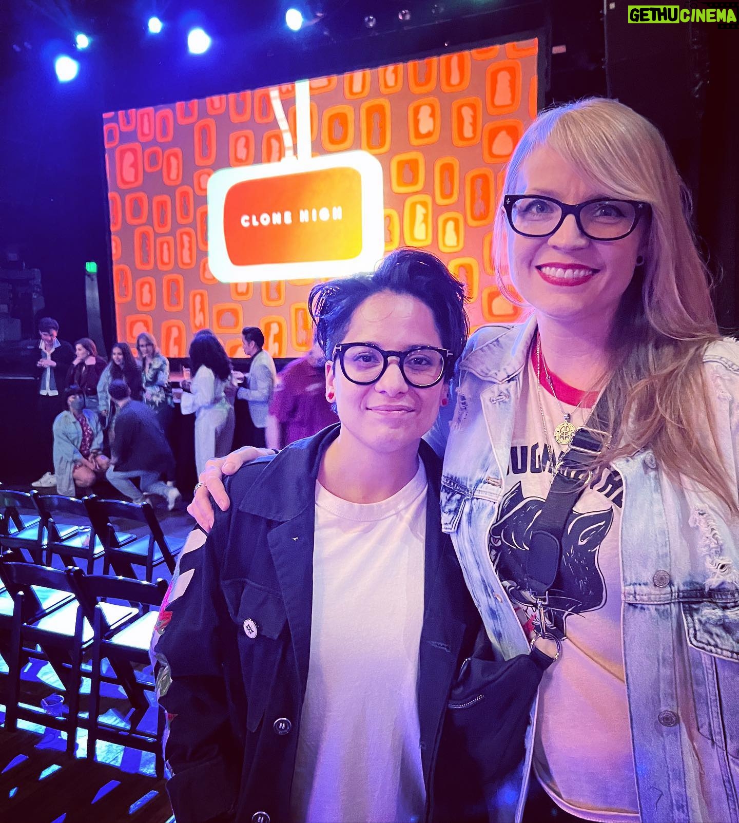 Emily Tarver - 3.2K Likes - Celebrating @viccimartinez and the entire #clonehigh fam at the premiere last night in LA :) Vic voices Frida Kahlo and the show is so so good. Premieres 5/23 on @hbomax ❤️🔥
