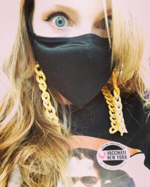 Emily Tarver Instagram - I did it! I was scared. I cried! Shots scare me...not the pain, just the concept of injection. Something being pushed under my skin into my body. FREAKS ME OUT. Also, it’s EMOTIONAL. So many people gone. I hope for healing and I hope for hope. Taking the train home with no mask y’all!!! JK I love you bye!
