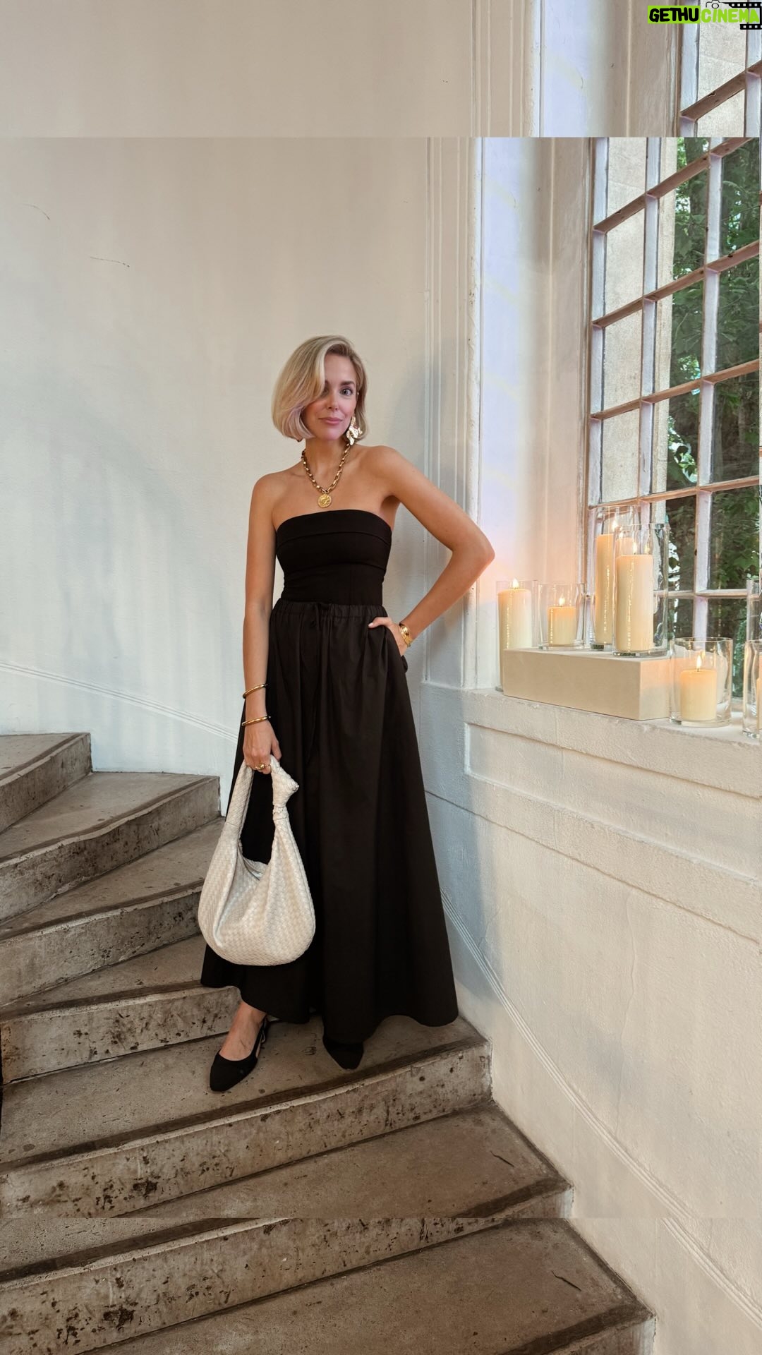 Emily Tierney - 3 Likes - The theme was black & gold 🖤✨ The rain - because of course it rained- thankfully didn’t do too much damage to my bouncy blow dry 💁🏼♀️ A gorgeous summer’s evening with @kerastase_official *P R invite. Outfit links in my bio