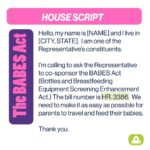 Emily Calandrelli Instagram - Calling all moms, breastfeeding parents and those who support us! Let’s prevent this from happening to anyone else in the future 🍼💪🏻 Here’s a script and instructions for calling your reps to support the BABES Enhancement Act! In the House it’s labeled “HR 3386” In the Senate it’s labeled “S 1570” Call your 1 Congressional Rep and your 2 Senators and simply say “I’m a constituent and I’m calling to ask you to co-sponsor the BABES Enhancement Act to make it easier for mothers and parents to travel and feed their babies” They won’t ask you questions (except maybe your zip code to verify that you’re a constituent)! This is a bi-partisan bill that isn’t controversial 🍼 we just need enough SUPPORT to get it passed! Moms everywhere 🤝🏻 we got this 🙌🏼🍼💪🏻 Thank you to @katieporteroc for making this Bill a reality and thank you to @ericswalwell for all of his support along the way 👏🏻