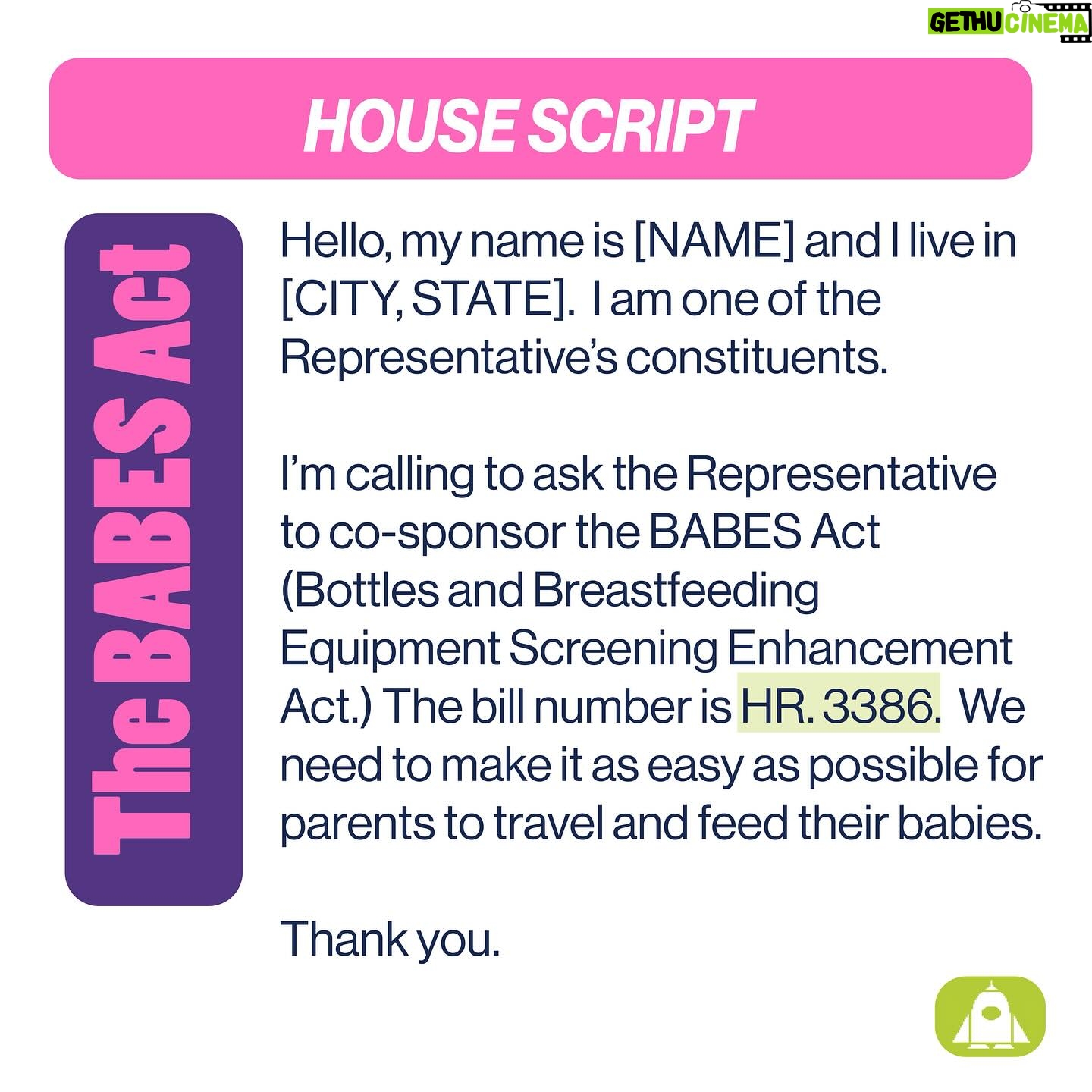 Emily Calandrelli Instagram - Calling all moms, breastfeeding parents and those who support us! Let’s prevent this from happening to anyone else in the future 🍼💪🏻 Here’s a script and instructions for calling your reps to support the BABES Enhancement Act! In the House it’s labeled “HR 3386” In the Senate it’s labeled “S 1570” Call your 1 Congressional Rep and your 2 Senators and simply say “I’m a constituent and I’m calling to ask you to co-sponsor the BABES Enhancement Act to make it easier for mothers and parents to travel and feed their babies” They won’t ask you questions (except maybe your zip code to verify that you’re a constituent)! This is a bi-partisan bill that isn’t controversial 🍼 we just need enough SUPPORT to get it passed! Moms everywhere 🤝🏻 we got this 🙌🏼🍼💪🏻 Thank you to @katieporteroc for making this Bill a reality and thank you to @ericswalwell for all of his support along the way 👏🏻