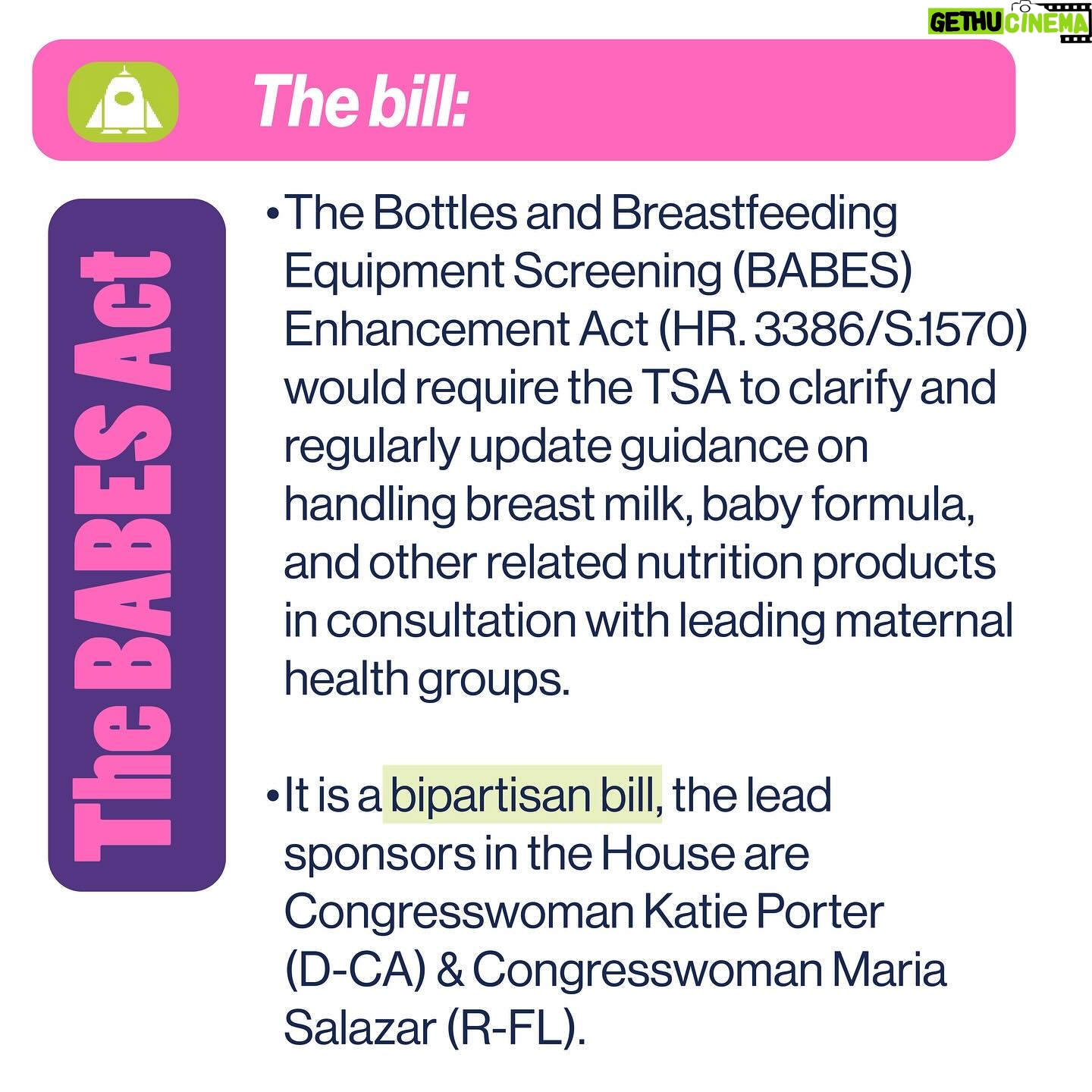 Emily Calandrelli Instagram - Calling all moms, breastfeeding parents and those who support us! Let’s prevent this from happening to anyone else in the future 🍼💪🏻 Here’s a script and instructions for calling your reps to support the BABES Enhancement Act! In the House it’s labeled “HR 3386” In the Senate it’s labeled “S 1570” Call your 1 Congressional Rep and your 2 Senators and simply say “I’m a constituent and I’m calling to ask you to co-sponsor the BABES Enhancement Act to make it easier for mothers and parents to travel and feed their babies” They won’t ask you questions (except maybe your zip code to verify that you’re a constituent)! This is a bi-partisan bill that isn’t controversial 🍼 we just need enough SUPPORT to get it passed! Moms everywhere 🤝🏻 we got this 🙌🏼🍼💪🏻 Thank you to @katieporteroc for making this Bill a reality and thank you to @ericswalwell for all of his support along the way 👏🏻