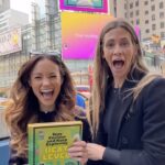 Emily Calandrelli Instagram - Girlhood is jumping, squealing, and hugging in NYC over a billboard 🥹 But also, more importantly, in the most epic of second career moves - my friend @beckykaleo just PASSED THE BAR EXAM! She finished law school and studied for the test all while pregnant and becoming a mom to beautiful little baby boy. Women are amazing 💗 Thank you to @amazonbooks for featuring my book Stay Curious and Keep Exploring: NEXT LEVEL